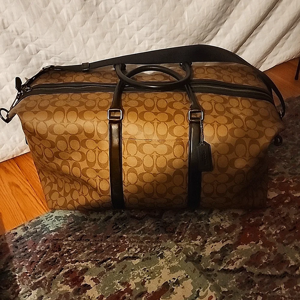 Coach overnight bag all brown leather!! - Picture 1 of 7